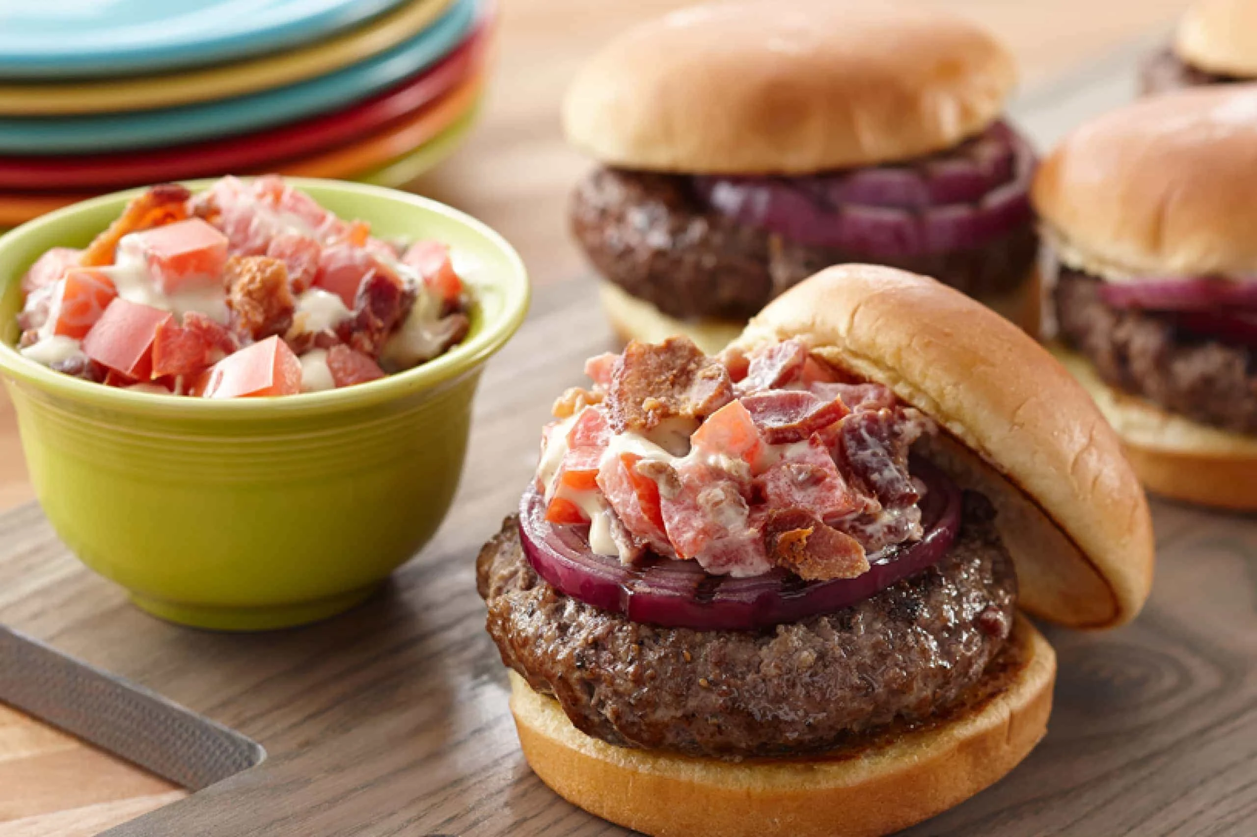 Burger with Bacon Avocado Ranch Salsa image
